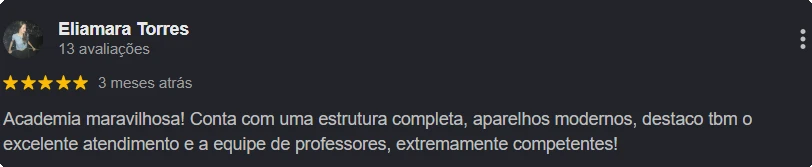 Depoimento de Eliamara Torres no Google